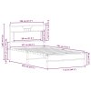 vidaXL Rám postele bez matrace Dub Sonoma 107x203cm Dřevěné konstrukce