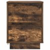 vidaXL Noční skříňky s LED světly 2 ks Kouřový dub 38x34x50 cm