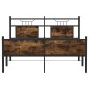vidaXL Rám postele bez matrace kouřový dub 137x190 cm kompozitní dřevo