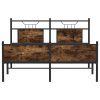 vidaXL Rám postele bez matrace kouřový dub 140x190 cm kompozitní dřevo