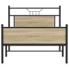 vidaXL Rám postele bez matrace dub sonoma 100x190 cm kompozitní dřevo