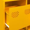 vidaXL Příborník žlutý 135 x 39 x 73,5 cm ocel válcovaná za studena