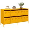 vidaXL Příborník žlutý 135 x 39 x 73,5 cm ocel válcovaná za studena