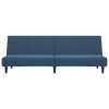 vidaXL 2místná rozkládací pohovka modrá samet