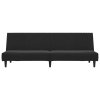 vidaXL 2místná rozkládací pohovka černá samet