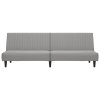 vidaXL 2místná rozkládací pohovka světle šedá samet
