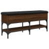 vidaXL Lavice s botníkem hnědý dub 102 x 32 x 45 cm kompozitní dřevo
