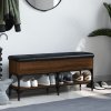vidaXL Lavice s botníkem hnědý dub 102 x 32 x 45 cm kompozitní dřevo