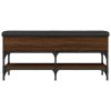 vidaXL Lavice s botníkem hnědý dub 102 x 32 x 45 cm kompozitní dřevo