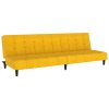 vidaXL 2místná rozkládací pohovka žlutá samet