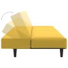 vidaXL 2místná rozkládací pohovka žlutá samet
