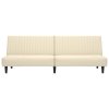 vidaXL 2místná rozkládací pohovka krémová samet