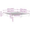 vidaXL Rám postele bez matrace Grey Sonoma 200x200 cm kompozitní dřevo
