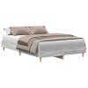 vidaXL Rám postele bez matrace Grey Sonoma 135x190 cm kompozitní dřevo