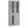 vidaXL Skříň highboard betonově šedá 69,5x34x180 cm kompozitní dřevo