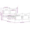 vidaXL Rám postele bez matrace kouřový dub 120x190 cm kompozitní dřevo