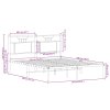 vidaXL Rám postele bez matrace kouřový dub 140x190 cm kompozitní dřevo