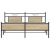 vidaXL Kovový rám postele bez matrace dub sonoma 183 x 213 cm