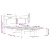 vidaXL Rám postele bez matrace kouřový dub 137x190 cm kompozitní dřevo