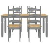 vidaXL Jídelní set ze 5 kusů "Panama" Grey Borovicový masiv