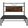 vidaXL Rám postele bez matrace kouřový dub 100x190 cm kompozitní dřevo