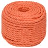 vidaXL Pracovní lano oranžové 24 mm 50 m polypropylen