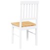 vidaXL Jídelní židle 2 ks bílé masivní dřevo gumové
