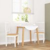 vidaXL Jídelní židle 2 ks bílé masivní dřevo gumové