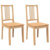 vidaXL Jídelní židle 2 ks z přírodního masivního dřeva Rubber