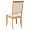 vidaXL Jídelní židle s polštáři 2 ks přírodní masivní dřevo gumové