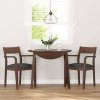 vidaXL Jídelní židle s polštáři 2 ks Hnědá masivní dřevěná guma