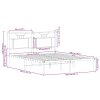 vidaXL Rám postele bez matrace hnědý dub 137 x 190 cm kompozitní dřevo