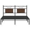 vidaXL Rám postele bez matrace hnědý dub 137 x 190 cm kompozitní dřevo