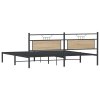vidaXL Rám postele bez matrace Dub Sonoma 200x200cm Dřevěné konstrukce