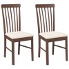 vidaXL Jídelní židle s polštáři 2 ks Hnědá masivní dřevěná guma