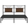 vidaXL Rám postele bez matrace hnědý dub 140 x 190 cm kompozitní dřevo