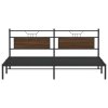 vidaXL Rám postele bez matrace Hnědý dub 200x200 cm Dřevěné konstrukce