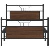 vidaXL Rám postele bez matrace Dub hnědý 107x203 cm Dřevěné konstrukce