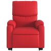 vidaXL Zvedací polohovací křeslo červené umělá kůže