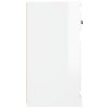 vidaXL Příborník bílý vysoký lesk 70 x 35,5 x 67,5 cm kompozitní dřevo