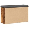 vidaXL Lavice s botníkem starého dřeva 82x32x50 cm Engineered Wood