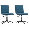 vidaXL Jídelní židle 2 ks modré samet