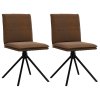 vidaXL Jídelní židle hnědá umělá semišová kůže