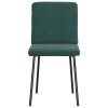 vidaXL Jídelní židle 4 ks tmavě zelené samet
