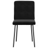 vidaXL Jídelní židle 4 ks černé samet