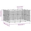 vidaXL 28panelová ohrádka pro zvířata s dvířky černá 35 x 35 cm ocel