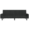 vidaXL 2místná rozkládací pohovka černá samet