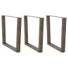 vidaXL Nohy k jídelnímu stolu ve tvaru V, 3 ks, přírodní ocel, 90 x (72-73,3) cm, ocel
