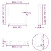 vidaXL Nohy k jídelnímu stolu ve tvaru V, 3 ks, přírodní ocel, 80 x (72-73,3) cm, ocel