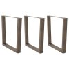 vidaXL Nohy k jídelnímu stolu ve tvaru V, 3 ks, přírodní ocel, 80 x (72-73,3) cm, ocel